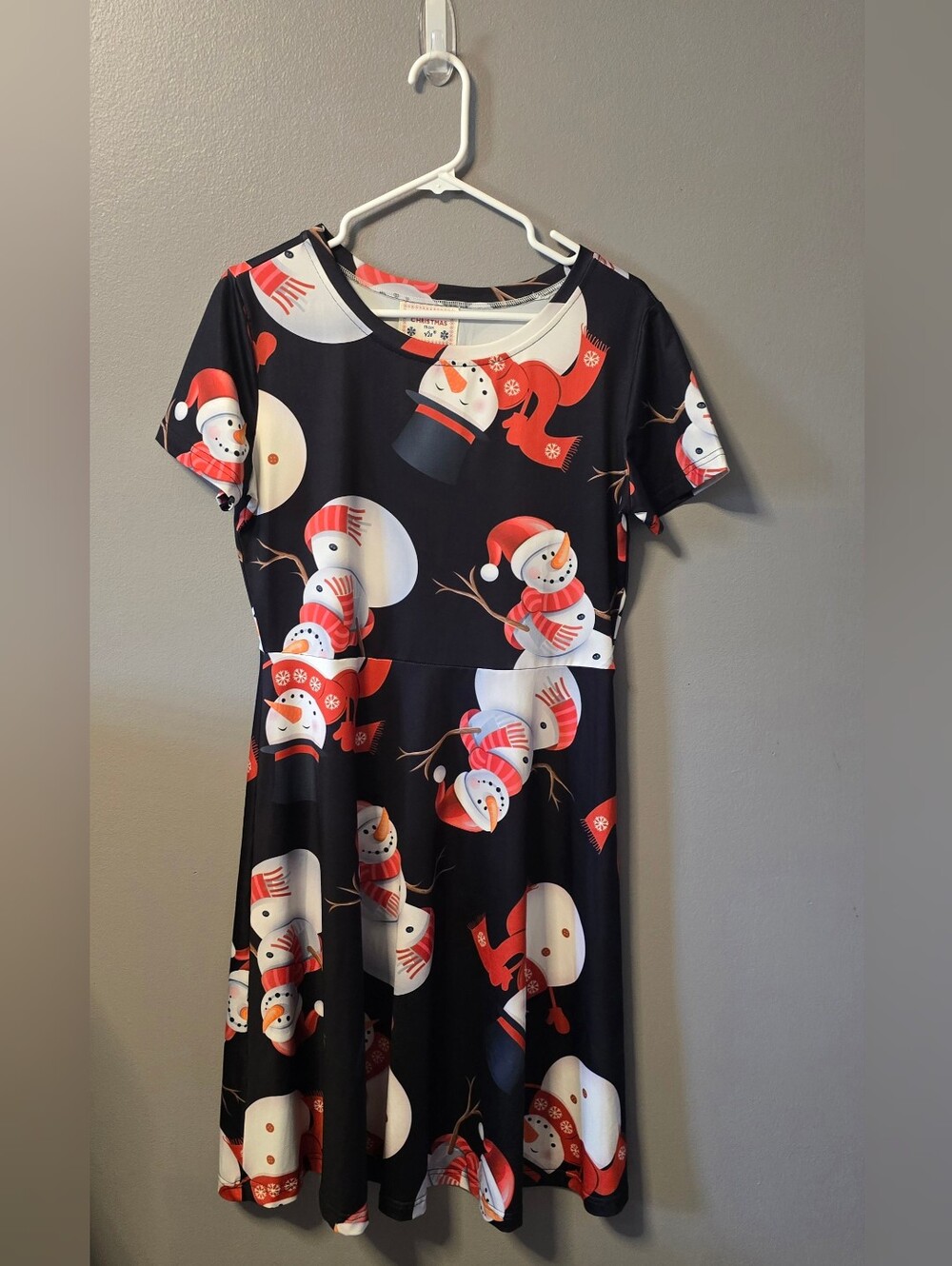 Merry Christmas Women's XL Snowman Dress